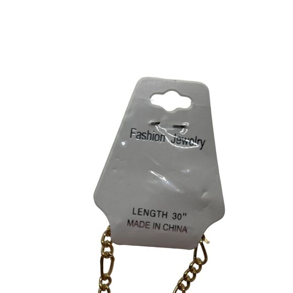 Marijuana Leaf Necklace Ganja Weed Pot Pendant Gold Tone 30" Chain Bling Bling - Picture 5 of 12